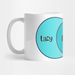 Venn Diagram of me: Lazy vs. Hard-working Mug